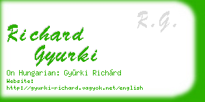 richard gyurki business card