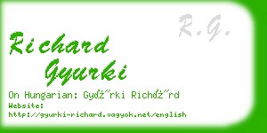 richard gyurki business card